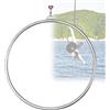 Generic Cerchio fitness aereo per studio di danza, in acciaio inox, diametro 85 cm