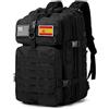smallrun Zaino tattico militare 45L zaino militare grande capacità zaino crossfit pieghevole impermeabile zaino alpinismo, escursionismo, campeggio, E Nero, Y