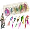 Générique Kit di esche | Set di 20 esche cucchiai,Attrezzatura da pesca per pescatori, carpa, persico, trote, acqua salata e dolce