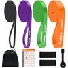 Fokky Set Elastici Fitness 4 Livelli con Ancoraggio e Borsa Trasporto | Elastici Palestra per uomo e donna, Protezioni, Bande Elastiche Fitness per Allenamento Completo, Muscolazione e Ginnastica