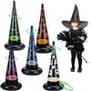 Kichvoe Gioco ad Anelli Gonfiabili Cappello da Strega in Pvc per Halloween, Comodo da Indossare, Decorazione per Carnevale e Mascherate, per Feste a Tema Colore Casuale