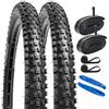 YunSCM 2PCS Pieghevole 60TPI 27.5 Pollici Pneumatici 27.5x2.60 ETRTO 68-584 e 27.5 Pollici Camera d' Aria AV48mm nylon Anti puntura