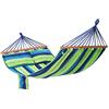 SONGMICS Amaca di Stoffa Portatile da Campeggio e Giardino, Telo con Barre Trasversali, 210 x 150 cm, Portata Max. 300 kg, Strisce Multicolore GDC22L