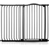 Safetots Cancelletto di Sicurezza Extra Alto con Parte Superiore Incurvata, 116cm - 125cm, Nero Opaco, Extra Alto con 100cm di Altezza, Montaggio a Pressione per Scale, Barriera di Sicurezza