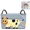 XLKJ Borsa Organizer per Passeggino,Borsa da Carrozzina Universale con Porta Bottiglia,Grigio