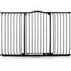 Safetots Cancelletto di Sicurezza Extra Alto con Parte Superiore Incurvata, 152cm - 161cm, Nero Opaco, Extra Alto con 100cm di Altezza, Montaggio a Pressione per Scale, Barriera di Sicurezza
