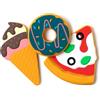 Muchmellow - Set 3 Massaggiagengive Dentizione in Silicone per Neonati MADE IN ITALY, Forme Divertenti, Doppia Texture Sollievo Gengive, Plastic Free (Gelato + Donut + Pizza)