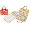 J.A.D.E - Pochette di Attività a Tema Luna Park - Montessori - 141524 - Gioco Educativo in Francese - Rosso - Tessuto - Da Viaggio - Sensoriale - Gioco per Bambini - Design Francese - Dai 3 Anni in Su