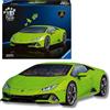 Ravensburger - Puzzle 3D Lamborghini Huracán EVO verde, Modellini auto da costruire 158 pezzi