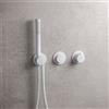 Herzbach MODUL7 PUSH sistema doccia da incasso con termostatico, 70.701003.1.07, MODUL7 PUSH; MODUL7 bianco opaco [Rubinetteria Bagno > Rubinetteria Doccia]