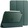JETech Custodia per iPad Air 13 Pollici M4/M3/M2 (2026/2025/2024), Sottile Supporto Rigido Retro Conchiglia Intelligente Cover con Auto Svegliati/Sonno (Verde Notte)