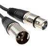 kenable Cavo Microfonico XLR 3 Pin Maschio a Femmina Schermato Bilanciato Audio Professionale Nero 2m