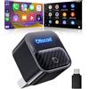 Ottocast Mini Core 2026 Adattatore CarPlay Wireless & Android Auto, Plug & Play, Cambio telefono con un tasto, WiFi 6 + BT 5.4, Riconnessione automatica, Per iPhone 6+ (iOS 10+) e Android 11+