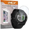 REY Pack 3X Pellicola salvaschermo per Garmin VIVOMOVE 3S 39mm - Forerunner 245 Music - Approach S60, Vetro temperato, di qualità Premium