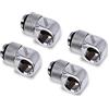 Alphacool Eiszapfen Connettore L rotatable G1/4 AG to G1/4 IG - Confezione da 4 pezzi Chrome