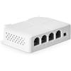 YuLinca Extender PoE a 4 porte, switch PoE+ 1 in 3 Out, 10/100Mbps, IEEE 802.3 af/at 30W, Interruttore passthrough YuLinca POE per montaggio a parete e guida DIN