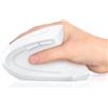 Lhome Mouse verticale wireless 2.4G, mouse ottico ergonomico ricaricabile: 3 DPI regolabili 800/1200/1600 livelli 6 pulsanti, per laptop, PC, computer, desktop, notebook, ecc., bianco