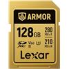 LEXAR Pro Gold Series Armor UHS-II 128GB IP68 R280/W210MB/s Scheda SDXC