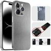 TF Skins compatibile con iPhone 15 Pro Max, pellicola protettiva con protezione a 360°, super sottile e resistente (Titanio spazzolato)