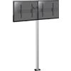 KIMEX 031-1211K3 Supporto a Pavimento per 2 TV LCD LED 43-49 da avvitare, Altezza 240 cm,