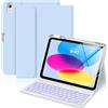 MoKo Custodia con Tastiera per iPad (A16) 11a/10a Gen 2025/2022, Cielo Blu
