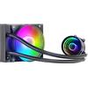Mars Gaming ML-ONE120, Raffreddamento a Liquido CPU, TDP 200W, Infinity Mirror, Ventola FRGB Silenziosa, Universale Multisocket, Nero