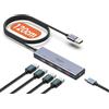 TSUPY Hub USB 3.2 Gen 2, hub USB 3.2 10Gbps con 4 porte USB-A, hub dati in alluminio con cavo da 120 cm compatibile per laptop, desktop PC, Xbox e Mac, ecc.