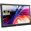 Kenowa Monitor HDMI da 17.3 pollici, monitor da computer, 1600 x 900, monitor LED, 60 Hz, 5 Ms, rapporto di aspetto 16:9, 75 x 75 mm VESA, connettore con HDMI, USB-C, pannello TN