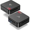 NiPoGi E3B Mini PC AMD Ryzen 5 7530U (Meglio di 7430U,4.5 GHz) W-11 Pro 16 GB RAM/1TB M.2 SSD, Triplo Display 4K@60Hz(DP 1.4+HDMI 2.0+Type-C) WiFi6,BT5.2/RJ45