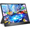 Magedok Portable Gaming Monitor 15.6 FHD Tragbarer Monitor 300Hz, 1ms, Portable Montior 100% SRGB HDR, Non-Glare, ausklappbarer Kickstand, USB-C, HDMI,Mini DP Port