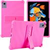 Caweet Custodia per Lenovo Idea Tab Plus da 12,1 pollici/Tab K12 (modello 2025), antiurto, in silicone, con supporto regolabile, rosa