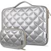 ROEPHY Custodia Impermeabile per Laptop da 14 Pollici, con Tasca per Accessori, per HP Stream 14 Pavilion 14 / Lenovo ThinkPad Yoga Ideapad/MacBook Pro/Dell Chromebook/ASUS, Argento