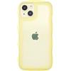 miyonsin Custodia per iPhone 7 Plus/iPhone 8 Plus, Graziosa Custodia a Forma di Onde Ricce, Trasparente Custodia Protettiva per Ragazze e Donne, TPU Antishock Cover, Giallo