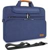 DOMISO Borsa per PC da 10,1-10,5 Pollici, Messenger Resistente all'Acqua con Tracolla, Compatibile con 9.7 Samsung Galaxy Tab / 9.7 iPad Pro / 10.1 Lenovo Tab/Asus/Acer, Blu