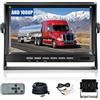 Rimoody Retrocamera Auto AHD 1080P 7 Pollice LCD Schermo Monitor Telecamera Retromarcia IP69 Impermeabile Telecamera Posteriore Visione notturna con 15m cavo per Camion/Camper/Furgone/Rimorchio