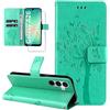 Dcjlbo Cover per Samsung Galaxy A26 5G Custodia Cover in Pelle Portafoglio a Libro con Pellicola Vetro Temperato Porta Carte Cover Flip Case Antiurto Custodia per Samsung A26 5G-Verde