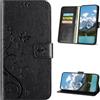 XINQCASE Cover per Samsung Galaxy A12, Custodia a Portafoglio in Pelle PU [Slot per Schede], Cover a Libro Flip Caso Custodia per Samsung A12 4G/5G, Nero