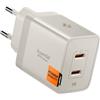 Spigen ArcStation Essential GaN 47W 2 Porte USB-C Caricatore, ricarica rapida PPS, PD 3.0 per iPhone 17e 17, Pixel 10a, Samsung Galaxy A57 A37 5G S26 Ultra, MacBook Neo - Titanio naturale