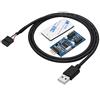 CERRXIAN Scheda madre USB 2.0 A a 9pin headader,Adattatore splitter hub di estensione da 1 a 2,Moltiplicatore di porte adattatore connettore a 9 pin