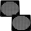 Aerzetix Set di 2 Griglie per Ventola 92x92 mm in plastica per Computer PC stampanti dispositivi audiovisivi proiettori multimediali/Colore Nero