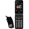 TTfone TT760 Telefono Cellulare 4G a Flip con Grandi Pulsanti per Anziani e Pulsante di Assistenza d'Emergenza - Telefono Cellulare Semplice Sbloccato (con caricabatterie, Nero)