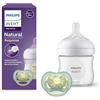 Philips Avent Natural Response Baby Gift Set, biberon Natural Response da 125 ml con T2 (tettarella 0m+), ciuccio ultra air, modello Model SCD837/10