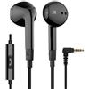 LUDOS FEROX Auricolari In-Ear Cuffie, Cuffiette con Filo e Microfono, 5 Anni di Garanzia, Cuffie Isolamento Acustico, Cuffiette Cellulare, Jack 3,5 mm per iPhone, Apple, Samsung, Huawei - Nero