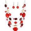 FULU AUTUMN Collana da donna con perline multifilo, stile bohémien, idea regalo per donne, Pietra Pietra Cristallo, Nessuna pietra preziosa