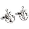 COOLMETALJACKET Pomello da Polso Ancora | Gemelli da Uomo | Regalo per Uomo | Accessorio da Matrimonio | Camicia da Polso Moschettiere