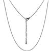 GoldChic Collana Donna Acciaio Inossidabile 2.5mm Catena di Ricambio per Pendente Nero 40cm Catena Acciaiocon Confezione Regalo