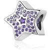 MiniJewelry Ciondolo da donna a forma di stella per bracciali, collane, ciondoli notte stellata, regalo per sorella, figlia, famiglia, Natale, compleanno, Rame Zirconia cubica, Zirconia cubica