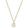 day berlin day.berlin collana Stone da donna placcata oro 18k, 45+5cm regolabile con piccolo ciondolo in zirconia 6mm, catena sottile in acciaio inox 316L, senza nichel e resistente all'acqua