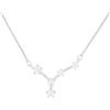 GioiaPura Collana da donna collezione zodiaco. Collana con segno zodiacale cancro in argento 925°/°° rodiato con zirconi bianchi. Collana lunga 40,5cm + 5cm di regolazione con chiusura mosch