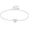 SILBERTALE Bracciali a forma di cuore, da donna, in argento Sterling 925, dorati, semplici, per le donne